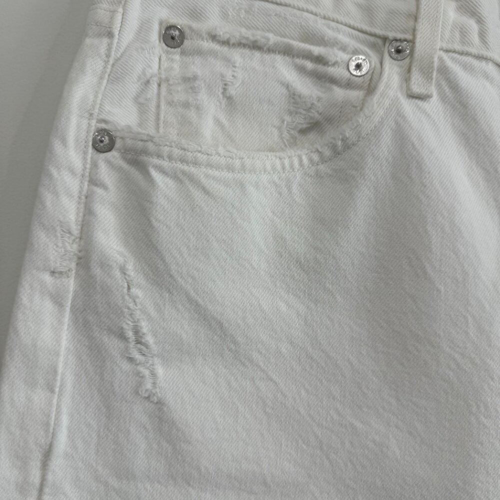 Agolde White 90s Mid Rise Loose Fit Jeans Button Fly, Size 29 - Picture 8 of 17
